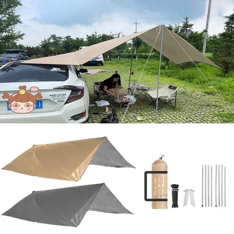 

Waterproof Awning Sun Canopy Sunshade For Motorhome Van Campervan Suv Anti-UV, Extra Large, Rain Fly Camping Sun Shelters Car