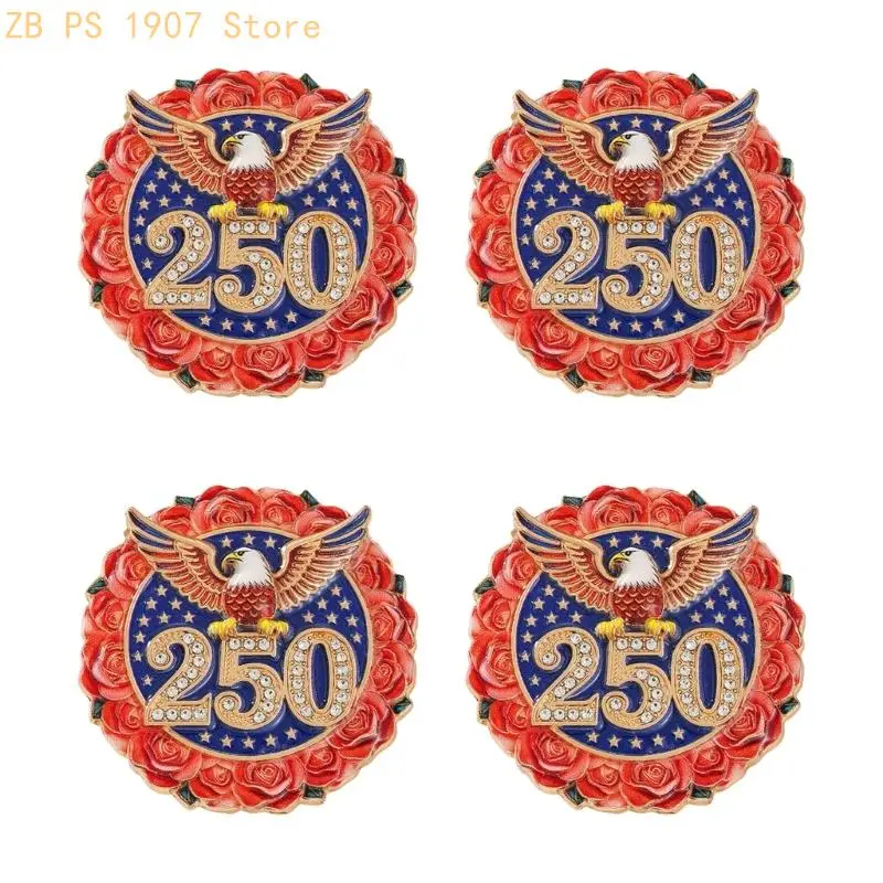 Limited Edition US 250 Years Historical Safety Lapel Pin Brooch With Electroplated Finish For Men And Women 55KA