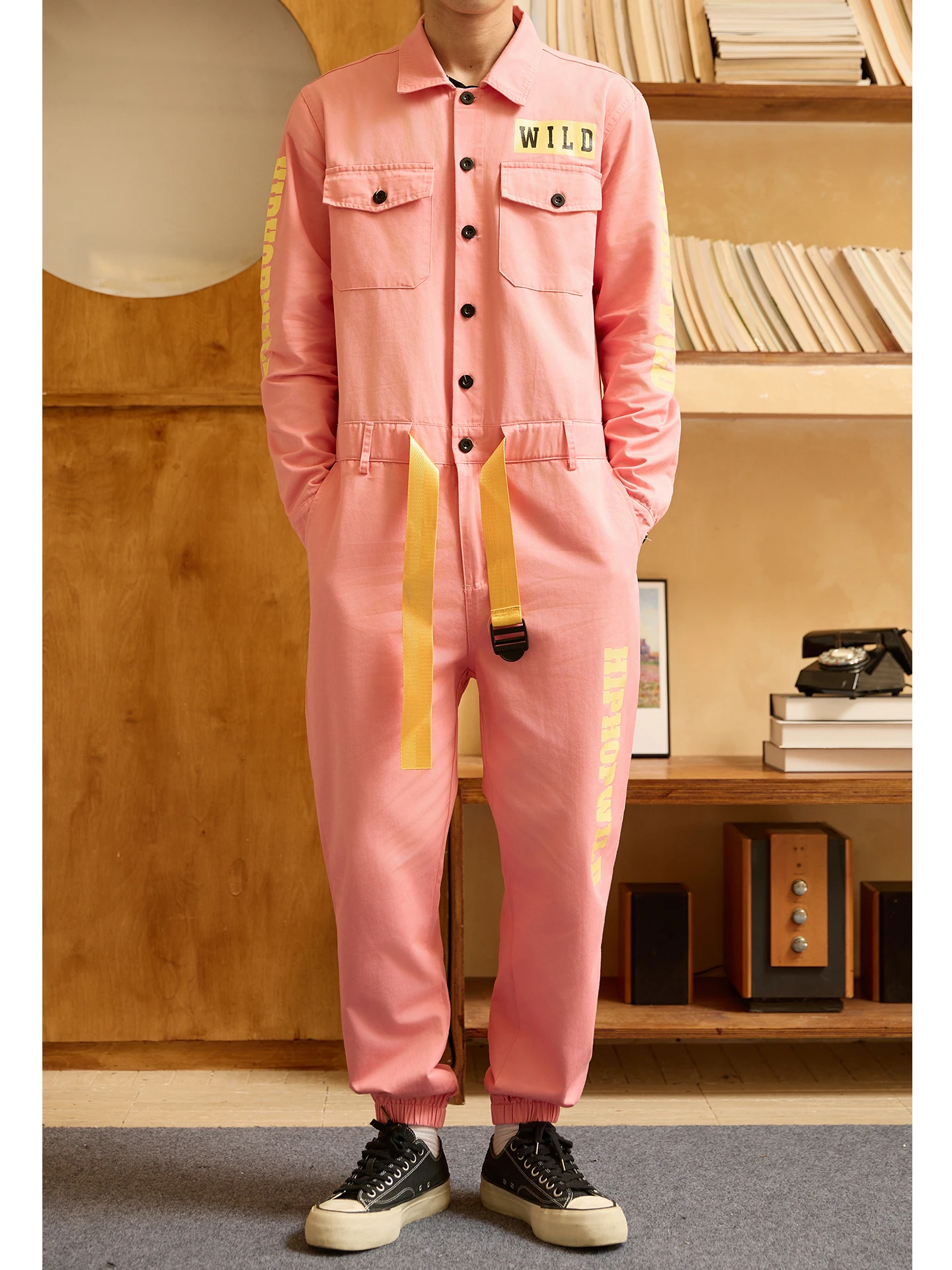 

Комбинезон Harmony Street Sle Long Sve ex Хип-хоп Костюм для выступлений с буквенным принтом Молодежная осенняя коллекция Faion