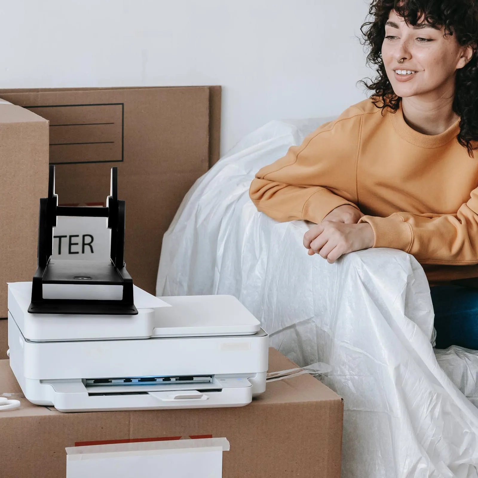 

1Pcs External Rolls Label Holder Thermal Manual Label Paper Holder Portable Plastic Printer Accessories