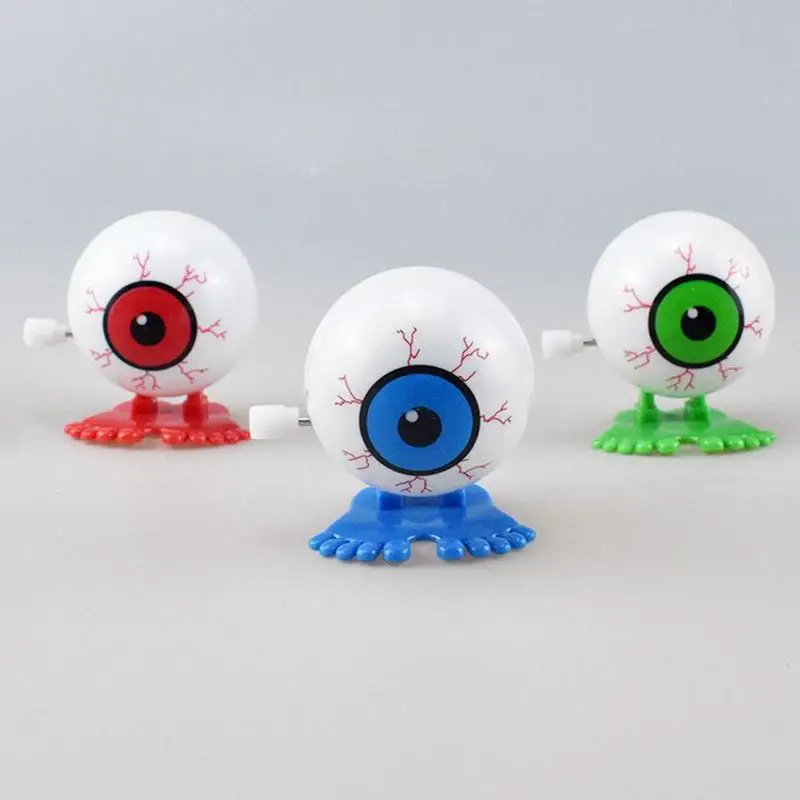 Wind Up Eyeball Toy Funny Eyeball Clockwork Horror Props Small Novelty Toys For Halloween Treat Bag Filler Prizes Home