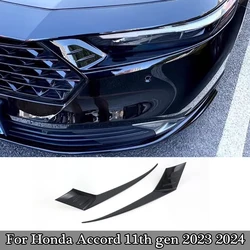 For Honda Accord 2023 2024 11Th Gen ABS Carbon/Chrome Car Headlight Head Light Lamp Eyebrow Cover Moulding Trim Accessories