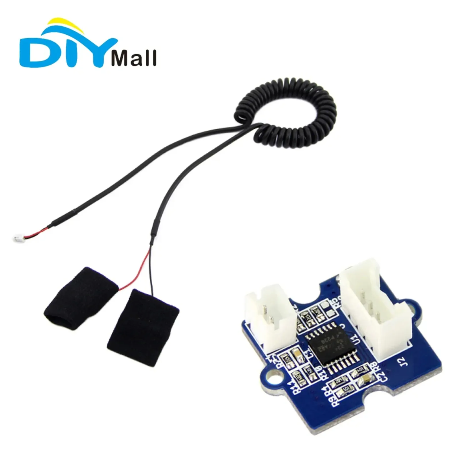 Galvanic Skin Response Sensor GSR Kit 2pcs Fingertip Conductivity Module for Health Monitoring and Biofeedback Applications