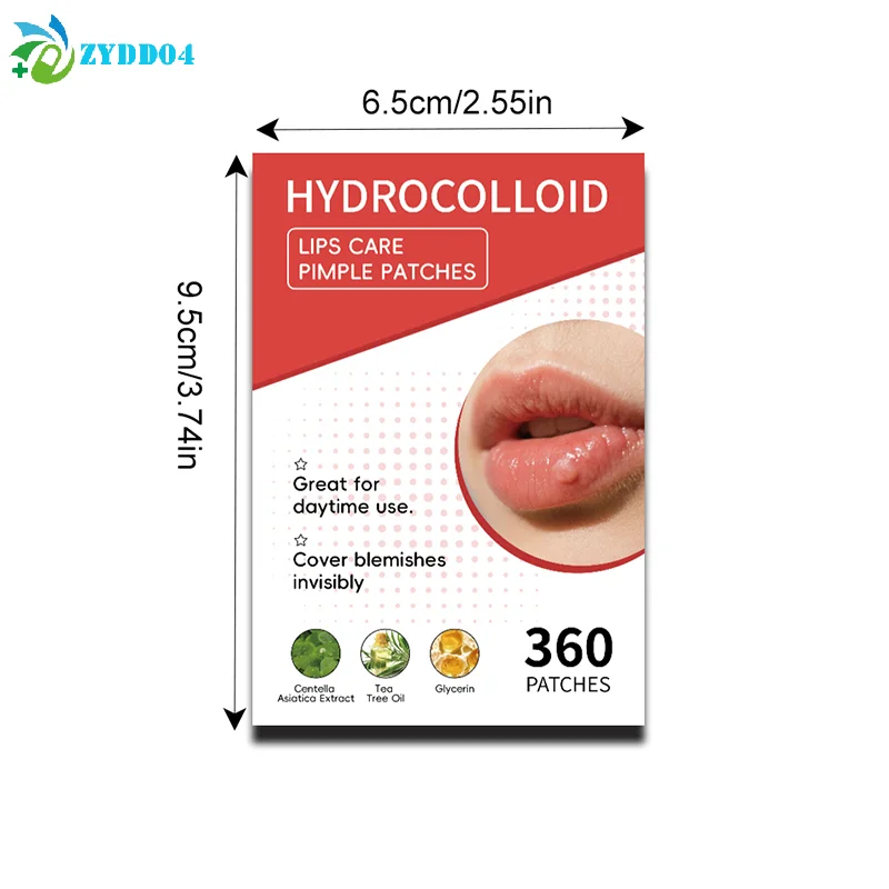 ● 360 pz Bocca Blister Patch Mal di Freddo Labbro Blister Patch Freddo Mal di Guarigione Idrocolloide Cura Delle Labbra Adesivi Bocca Blister Patch