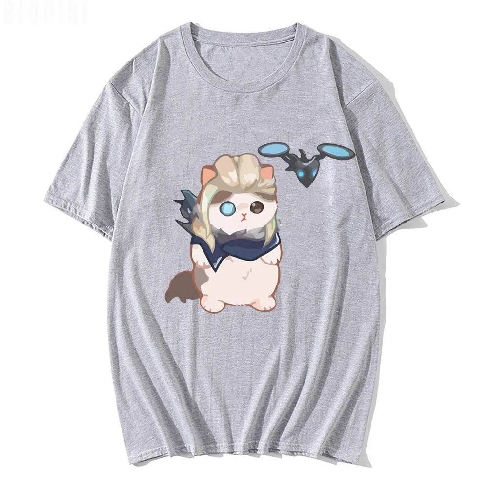 Sova Cat Cute Catlorant T Shirts Surprised Penguin Valorant Cotton Minimalist Cartoon Prints Summer Men EU Size Tops Casual Tees