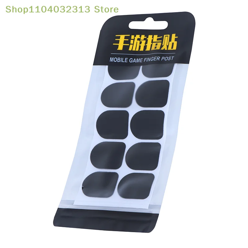10 Pcs Full Touch Screen Mobile Game Finger Stickers Sweat-Proof Breathable Screen Contact Stickers for Gloves