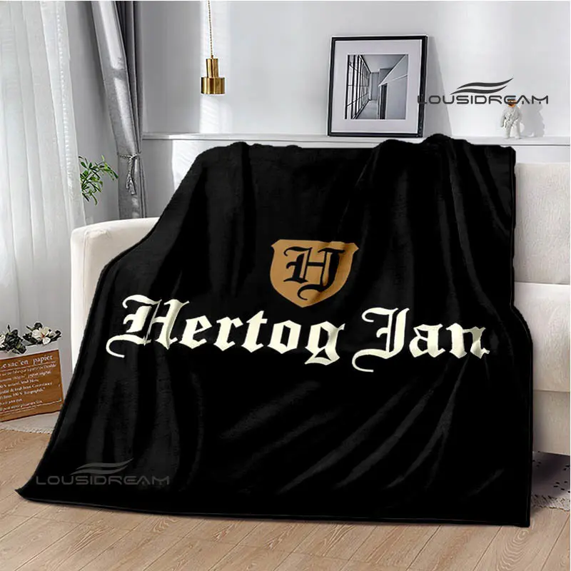 hertog jan LOGO printing blanket Warm Blanket Flannel Soft Comfortable Blanket Home Travel Blanket bed linings Birthday Gift