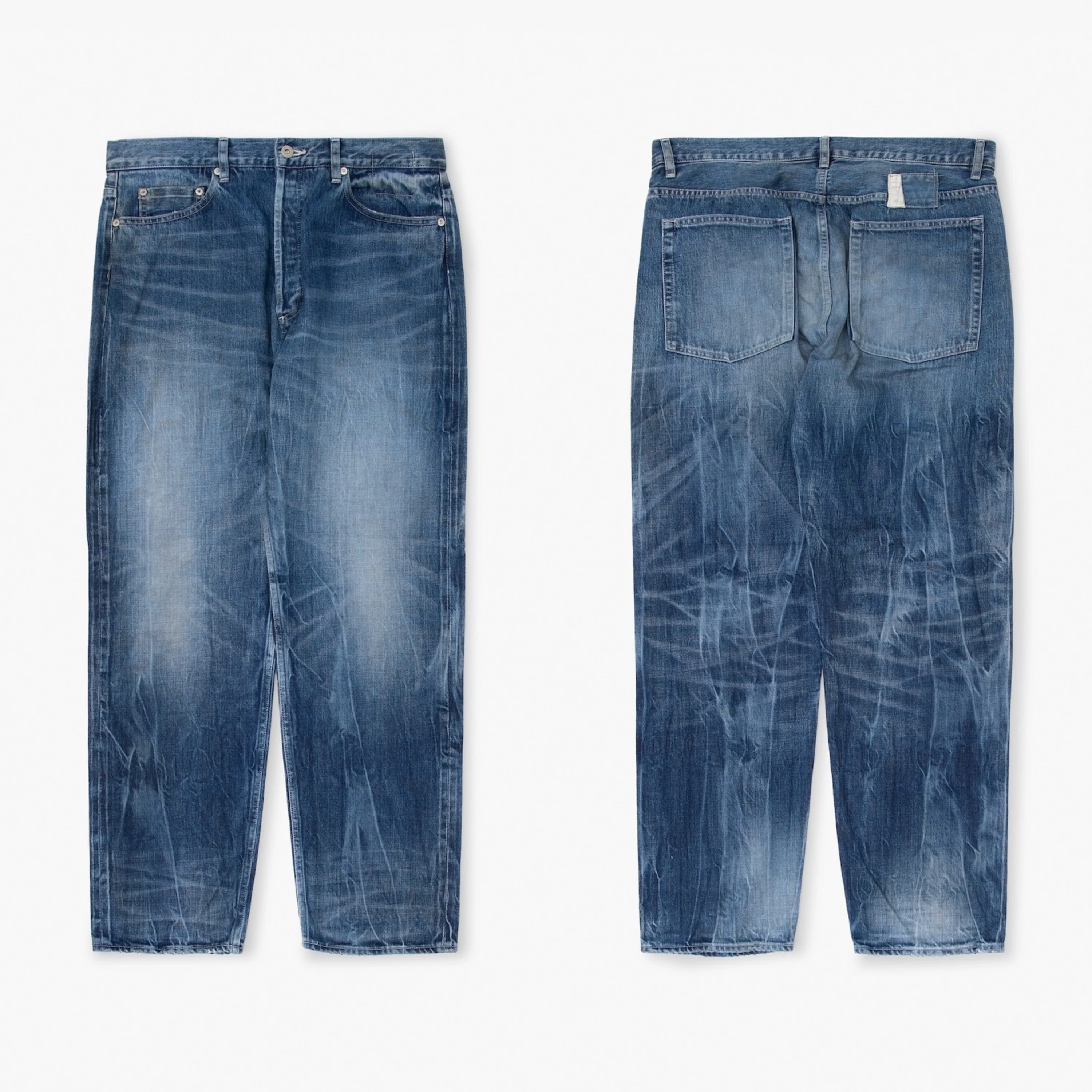 

Waed Workwear Pilot MADN 24SS Low Waist Loose Fit Ripped Lightning Denim Jeans Youth Casual Straight Leg Jeans