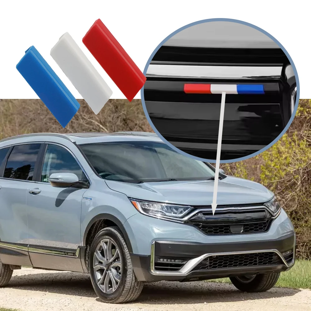 

3Pcs Car ABS Plastic Front Hood Grille Grill Strip Cover Trim Decoration for Honda CRV 2021