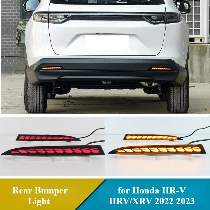 

Для Honda HR-V HRV/XRV RS 2022 2023 2 шт. Автомобильный светодиодный фонарь заднего бампера Задний противотуманный фонарь Стоп-сигнал DRL Динамический отражатель указателя поворота