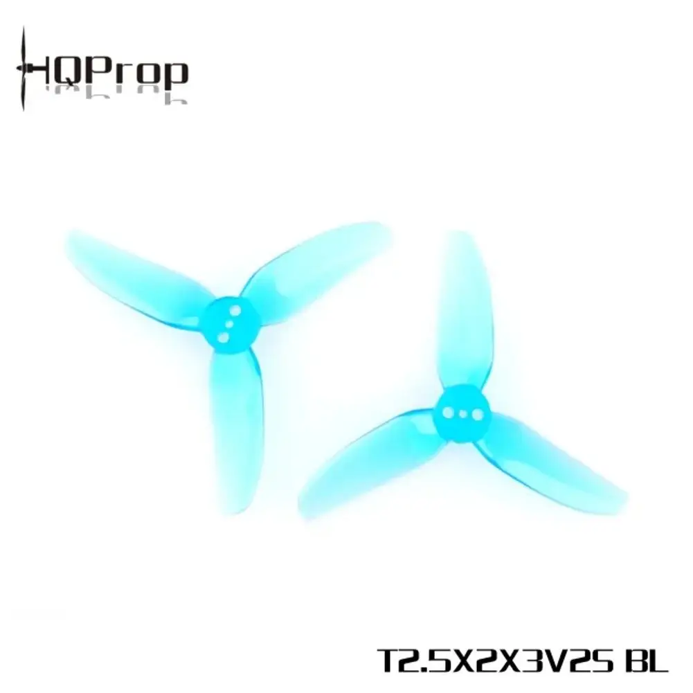 20 Stück/10 Paar hqprop t 2,5x2x3 v2s blau cw ccw 2,5 Zoll 3-Blatt-Polycarbonat-Propeller kompatibel mit Flyfishrc fpv-Rahmen