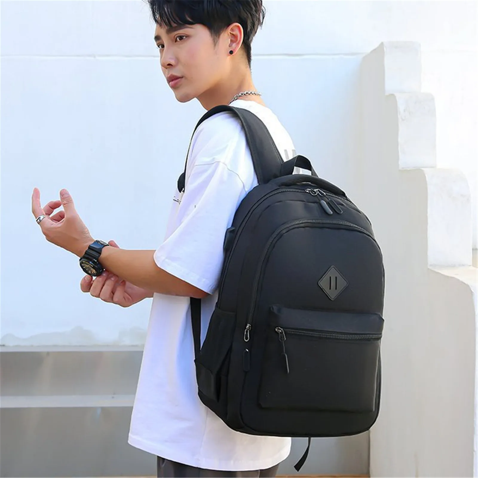 Men's Backpack Business Back Bags USB Charging 15.6 Inch Laptop Casual School Backpacks Waterproof Rucksack Male travel Backpack