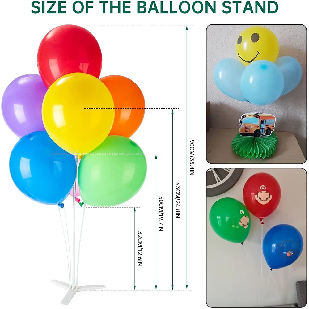 1-5 zestaw stojak na balony zestaw stół balon centralny stojak balon 7 uchwyt na kije urodziny ślub rocznica dekoracje świąteczne — zdjęcie 5