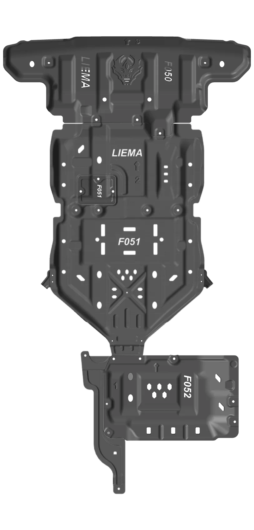 Auto Parts Accessories Junxi 3D Aluminum 5.0mm Engine Protection Cover Shield Skid Plate Fit for Ford Bronco Sport 2.7 2.3T 2022