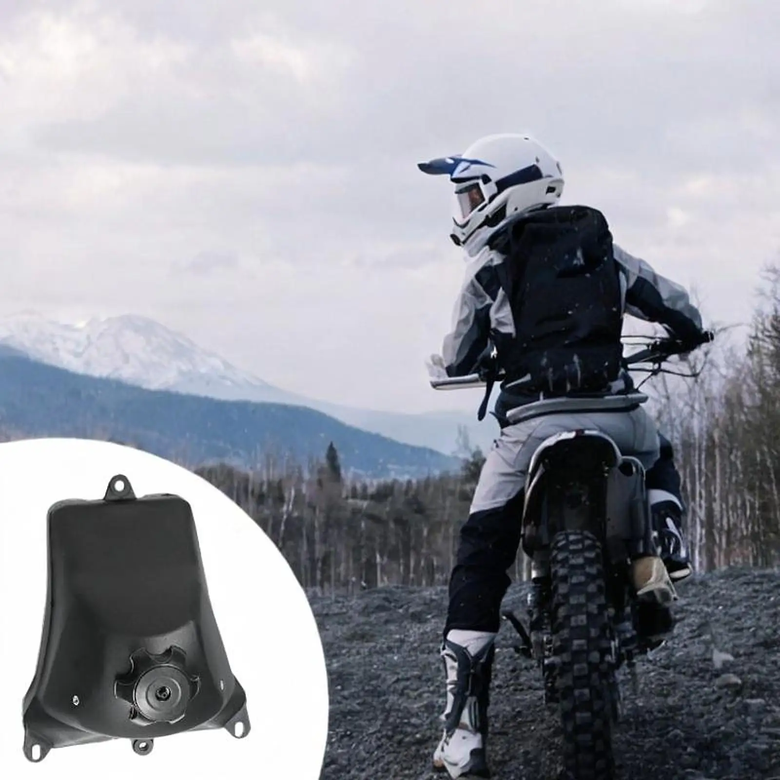 Durable Black Plastic Fuel Container Petrol Gas Auxiliary Tank Portable Oil Can for Apollo Bike Adventure