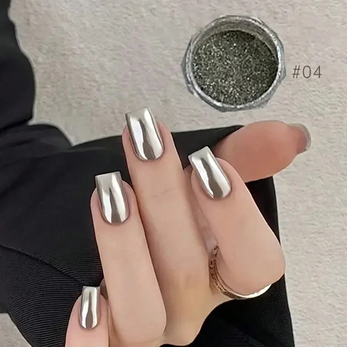 1pc Premium Magic Mirror Powder Metallic Mirror Effect Brown Retro Series Shiny Decoration Titanium Ruffle Nail Art Creation