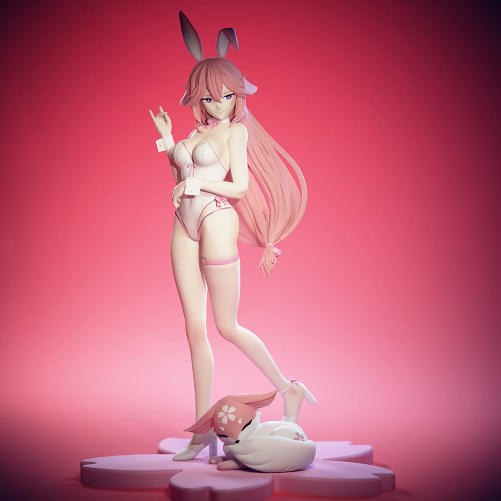 

Cute Bunny Sexy Girl NSFW 1/24 Scale Resin Figure Model Kit Rabbit Unassembled Unpainted Doll 3D Printing DIY Statue Crafts Toy