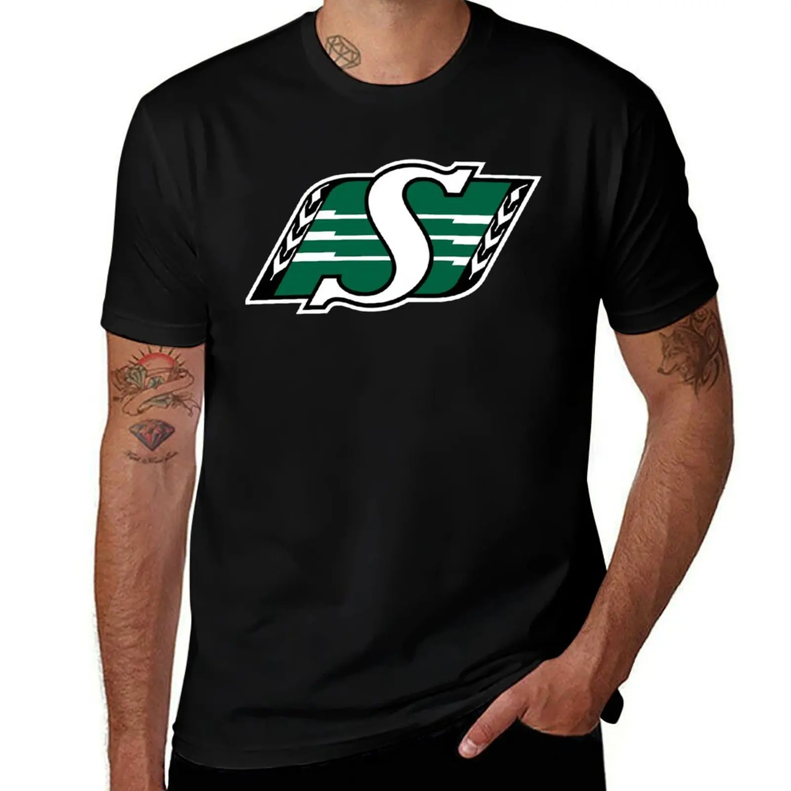 

Saskatchewan Roughriders T-Shirt men t shirt cotton 100% funny t shirts dark humor T-Shirt