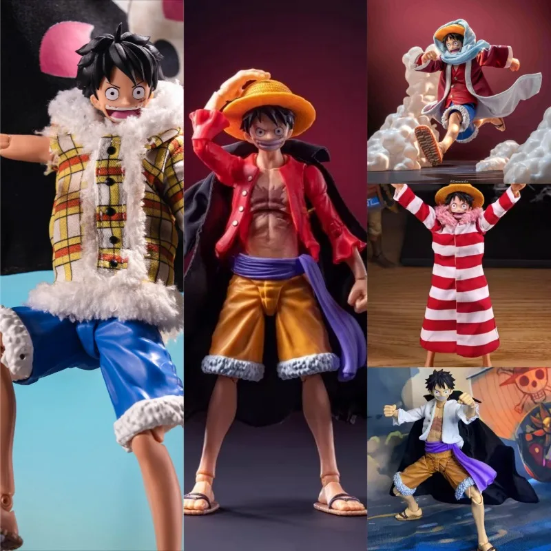 SHF 1/12 Maßstab One Piece Monkey D. Luffy Umhang Mantel Kleidung Zubehör Passend für 6'' Anime-Charakter Actionfiguren Puppen