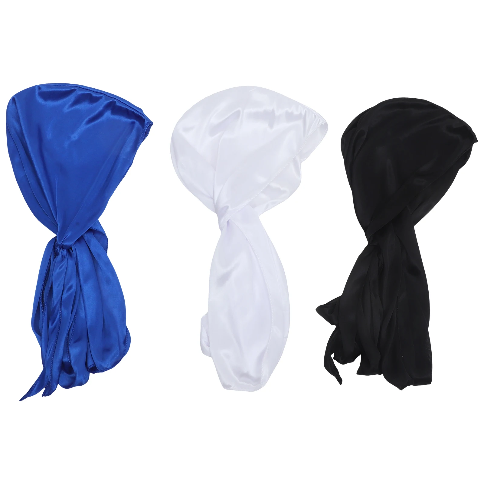 

3 Pcs Turban Hat Pirate Hats Scarf Adult Peaked Chemo Headwear Polyester Bandana Cap