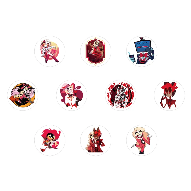 500PCS Alastor Charlie Morningstar Lucifer Anime Peripheral Stickers Tape Roll Notebook DIY Decoration Computer Cup Stickers