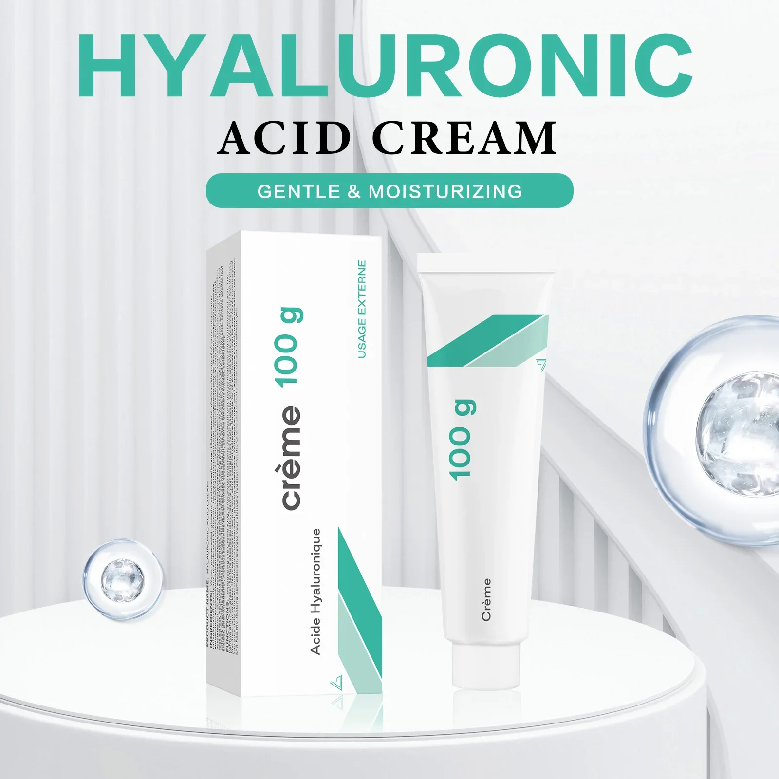 Advanced Hyaluronic Acid Moisturizer 100g - Deeply Hydrates, Fights Aging & Brightens for All Skin Types, Repairs Dryness.