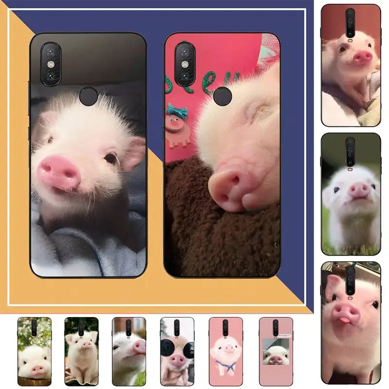 Cute Mini Pet Pig Phone Case for Redmi Note 8 7 9 4 6 pro max T X 5A 3 10 lite pro