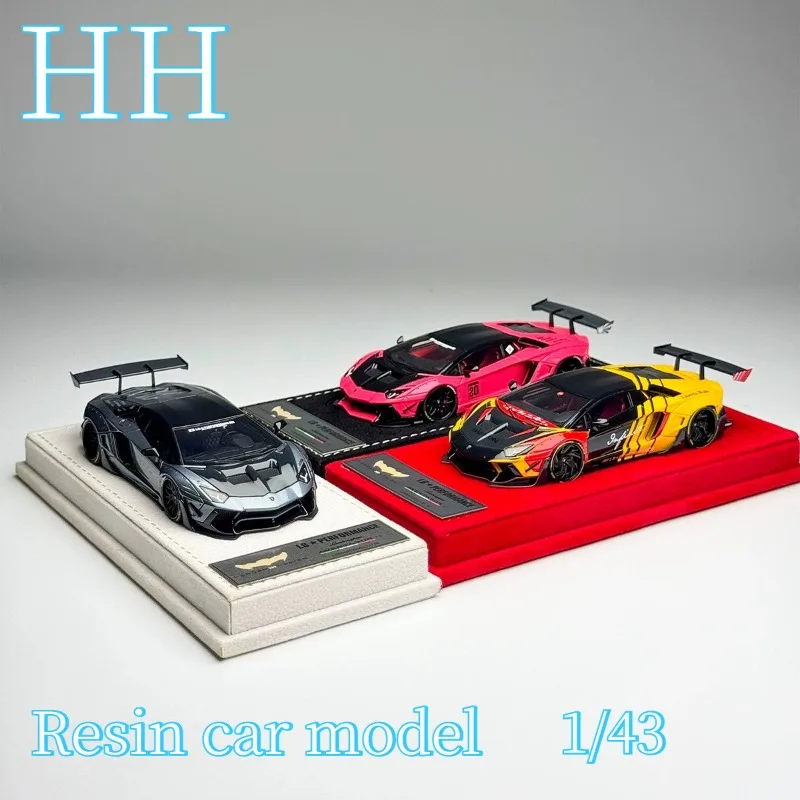 HH MODEL 1:43 resin Lamborghini Gallardo - a three-color fully enclosed car model collection item for adults, a male gift.