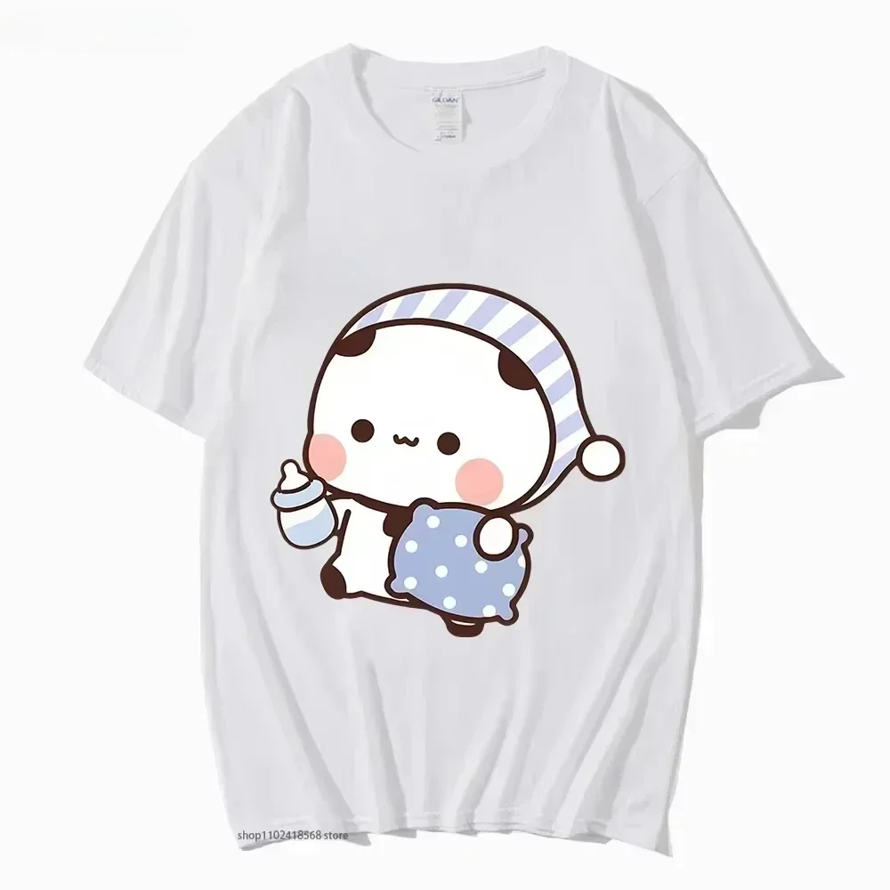 Camiseta de pareja con bonito Panda BuBu الفقرة dormir con camiseta Grafica de oso DuD ropa para mujercamisetas de manga
