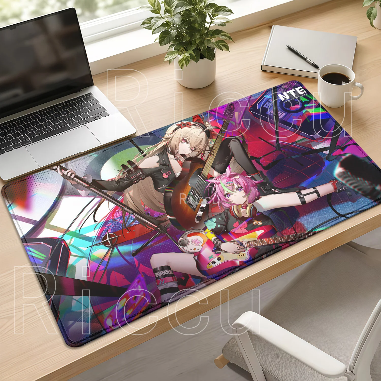 Akane Rin Gaming NTE Neverness To Everness Anime Girl Mouse Pad Non-Slip Rubber PC Office Mousepad HD Printing Overlock Desk Mat