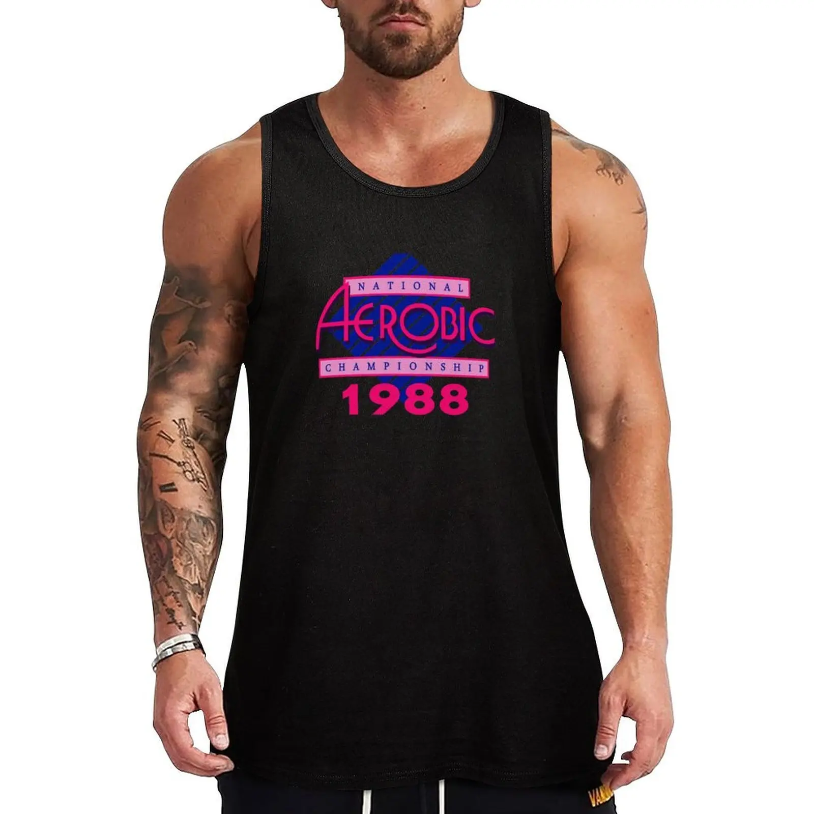 National Aerobic Championship 1988 (Ver. 1) Tank Top muscular man muscle t-shirt gym top