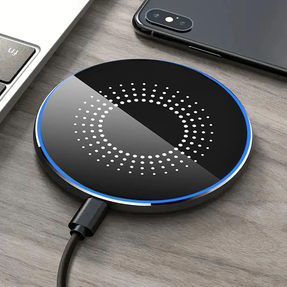 15W Fast Universal Wireless Charger Pad Compatible with iPhone 17/16/15 Pro Max, Samsung Galaxy S22/S21 Ultra, Huawei, Xiaomi