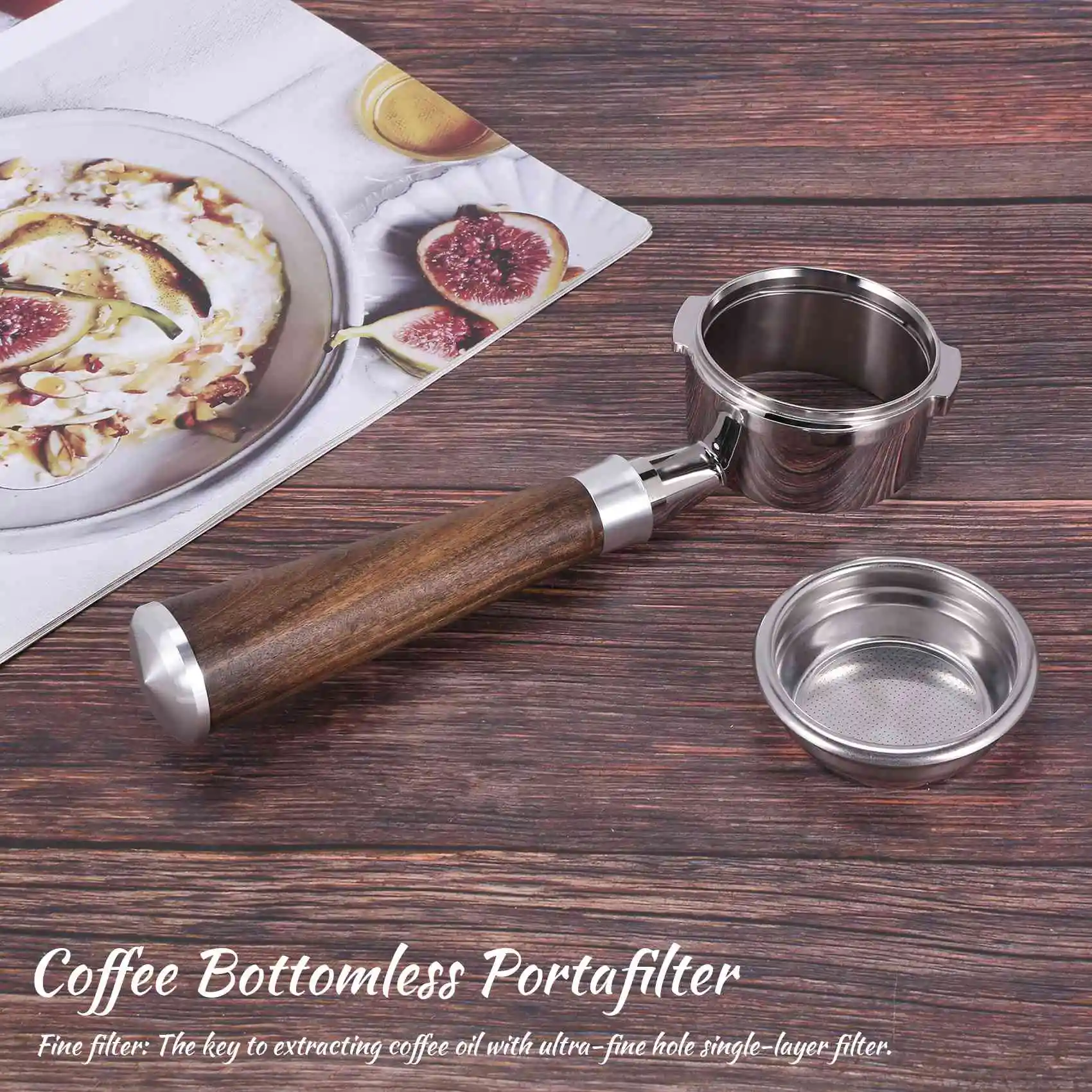 AEA9-58Mm Coffee Bottomless Portafilter For GAGGIA Filter Basket Replacement Espresso Machine Accessory Coffee Tool