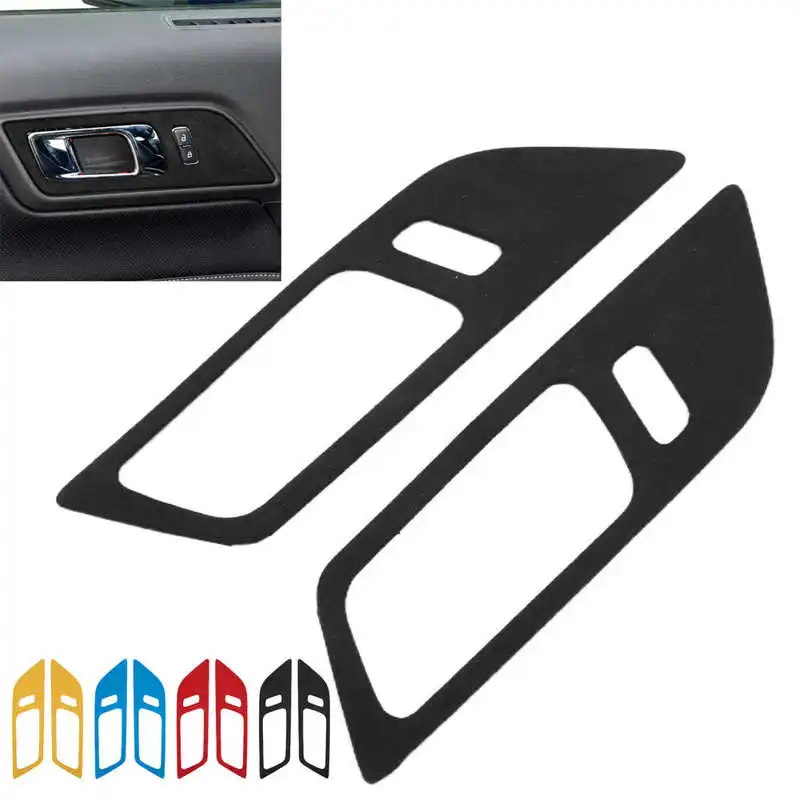 

2PCS Inner Door Handle Frame Roughout Interior Sticker Replacement LHD for Ford 2015 2016 2017 2018 2019 2020 2021