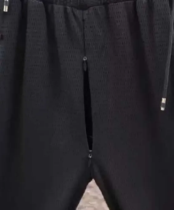 Pantaloni del sesso all'aperto pantaloni di seta del ghiaccio da uomo estate maglia ultra sottile asciugatura rapida file aperto conveniente no off pantaloni sportivi divertenti per il tempo libero