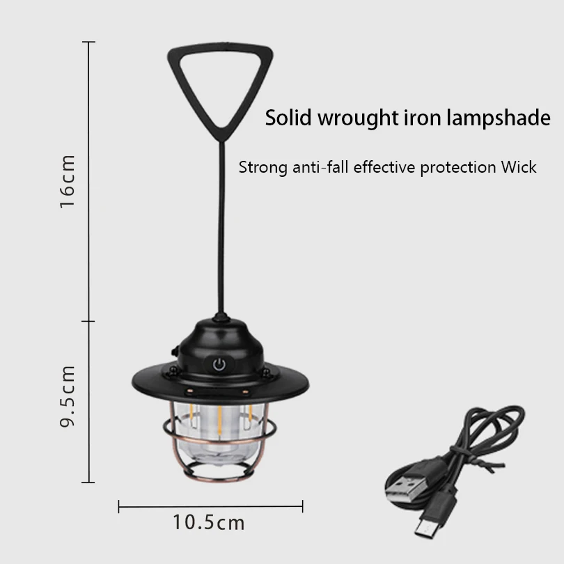 Camping Light Led Camping Lantern Rechargeable Ultra Bright Outdoor Vintage Pendant Long Life Ambient Portable Tent Lights