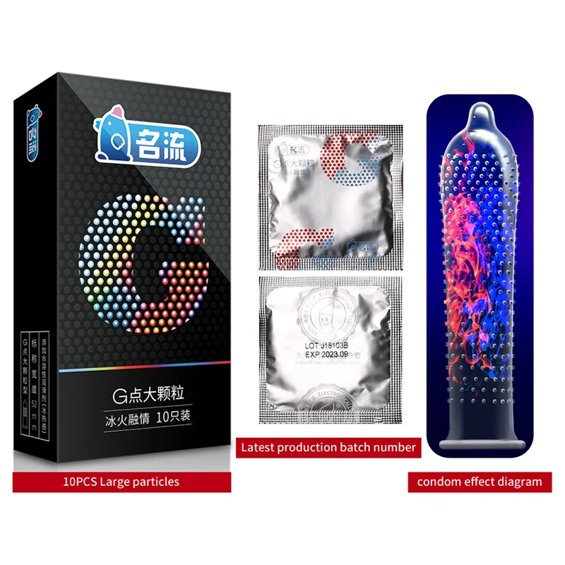 PERSONAGE G spot Condoms Big Particle Stimulation Mingliu Penis Sleeve Delay Ejaculation Condones Contraception Men 50pcs/set