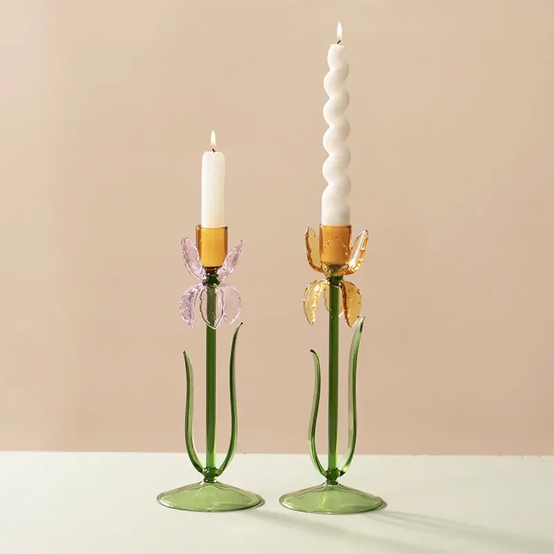 glass-iris-shaped-candle-holder-romantic-atmosphere-home-decoration-ornament