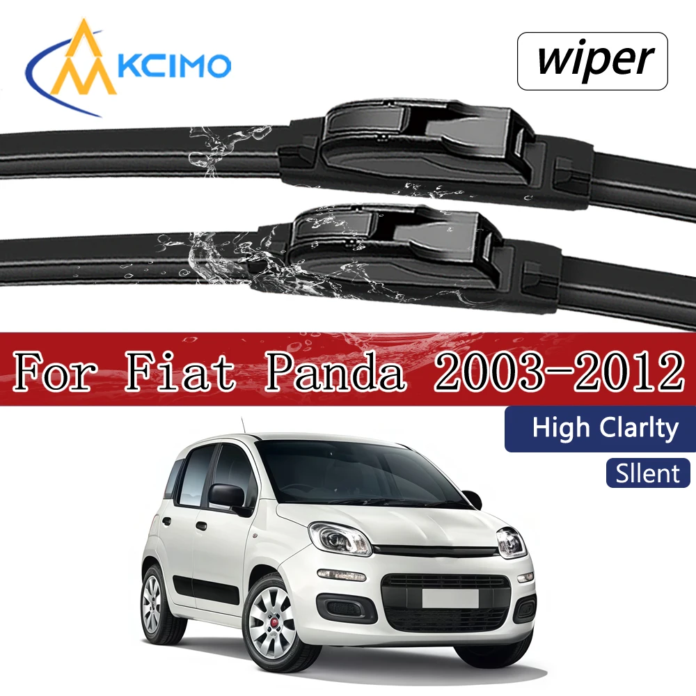 Streifenfreie und langlebige Wischerblätter, Paar für Fiat Panda 169 2003–2012, Ersatz für Scheibenwischerblätter