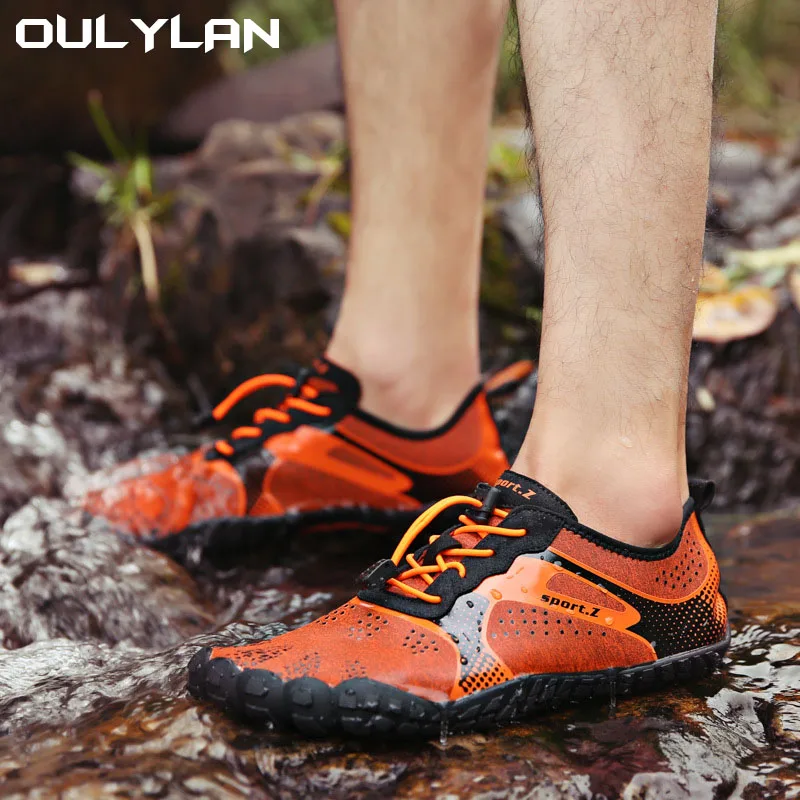 

Oulylan Men Breathable Non-slip Climbing Shoes Beach Wading Shoes Outdoor Creek Shoes Mountaineering Hiking Sneakers