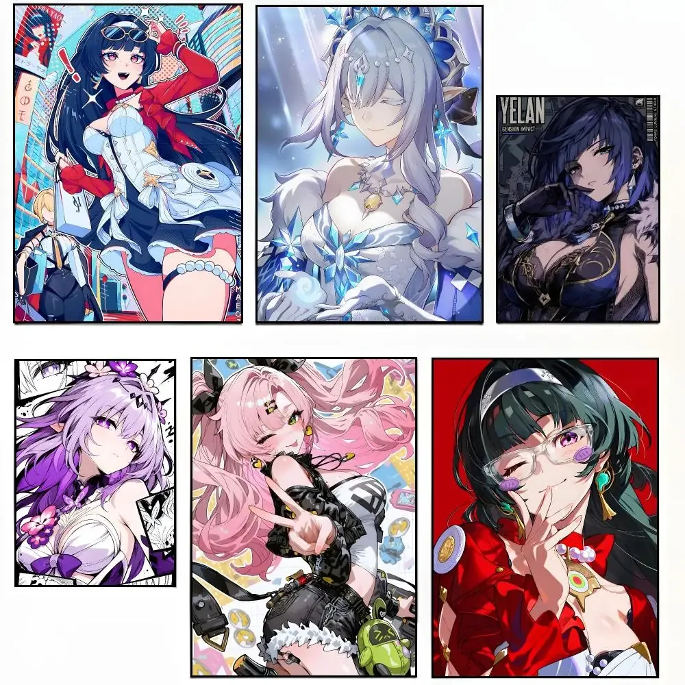character gacha Gacha Game Female Character Poster Modern Living Room Artwork & Beautiful Home Decor Style