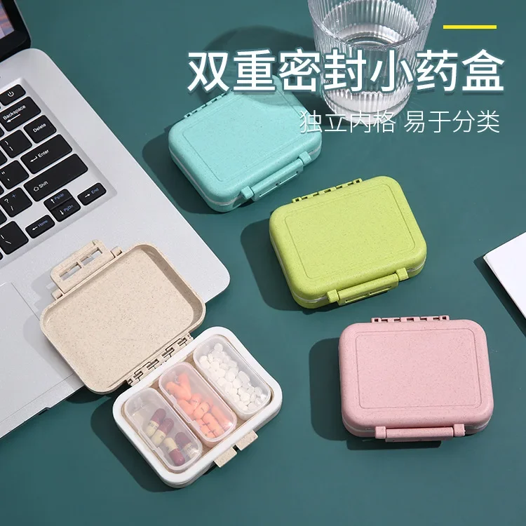 Mini Portable Pills Organizer Case 3 Grids PillBox Tablet Storage Container Weekly Medicine Pill's Box Pill Case Drug Dispense