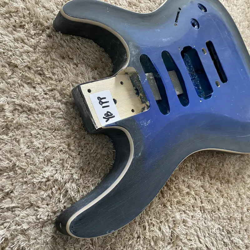 SSH Pickups Electric Guitar Body Blue Color Right Hand 2 Points Tremolo Model Stock Items Surface Damages and Dirty YB199