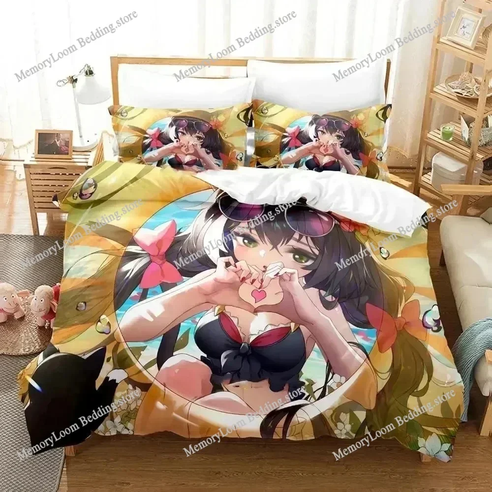 Game Princess Connect! ReDive Bedding Set Quilt Cover Pillowcase Comforter King Queen Size Boys Adult Duvet Cover Bed Set