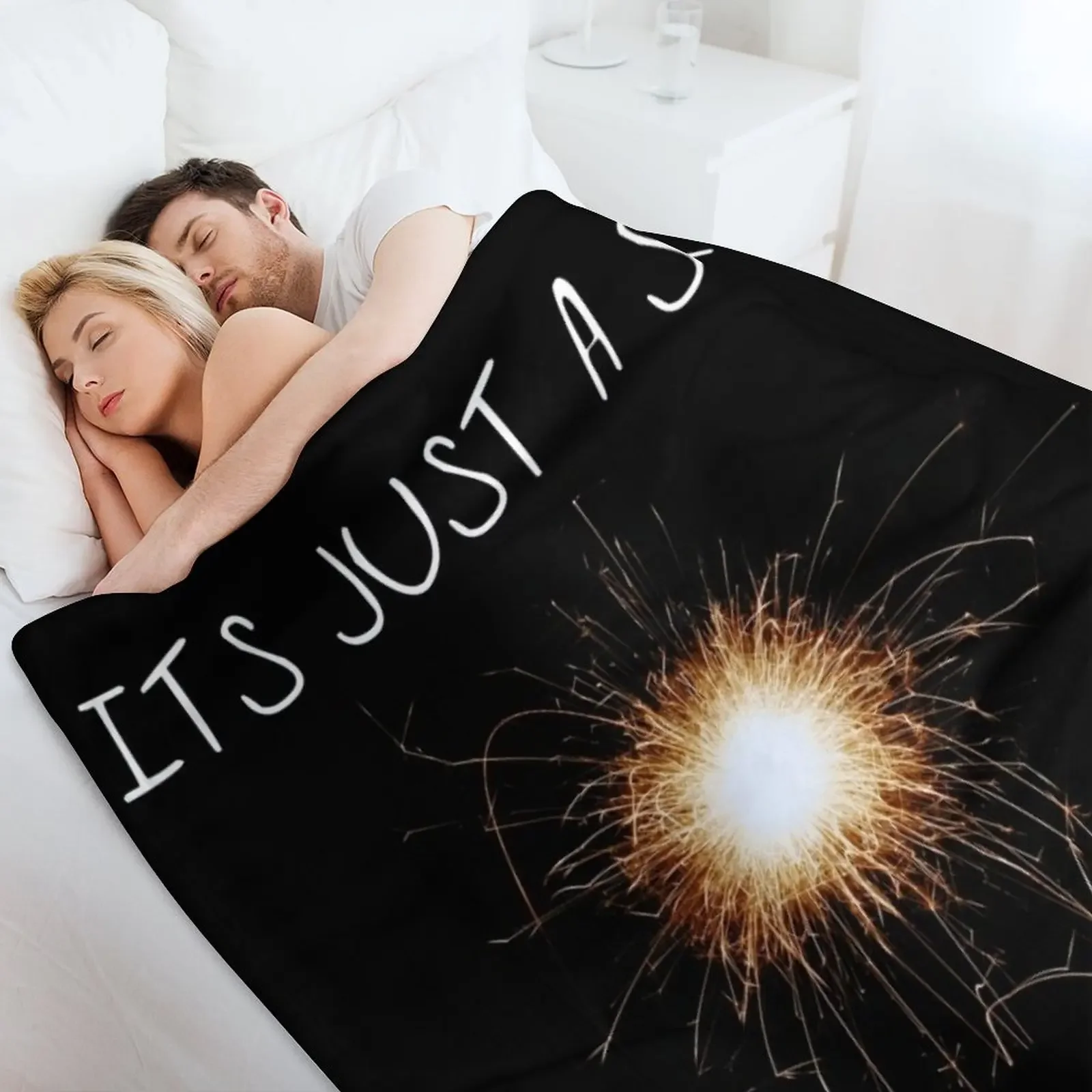 إنها مجرد بطانية رمي شرارة للطفل هدية شخصية مخصصة للبطانيات St الفاخرة