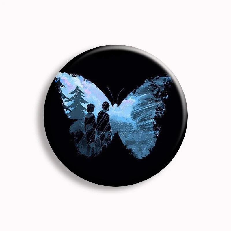 Game Life Is Strange Button Pin Blue Butterfly Enter the Swirl Brooch Lesbian Rachel Amber Badge Bag Accessories Fans Collet