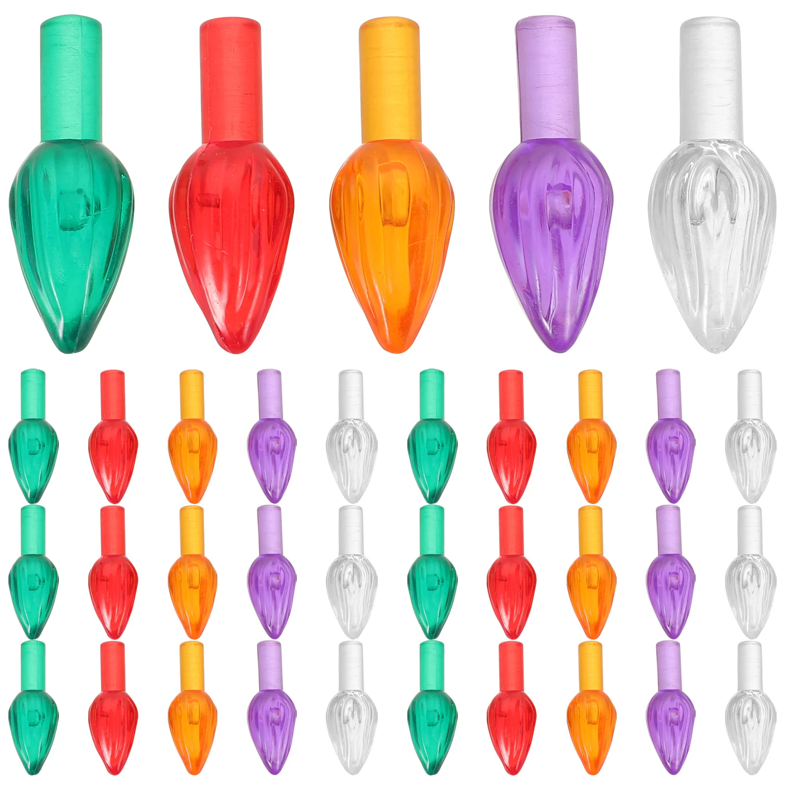 100Pcs Christmas Tree Lights Medium Twist Bulbs Secure Fit Replacement for Ceramic Trees Bright Festive Indoor Outdoor