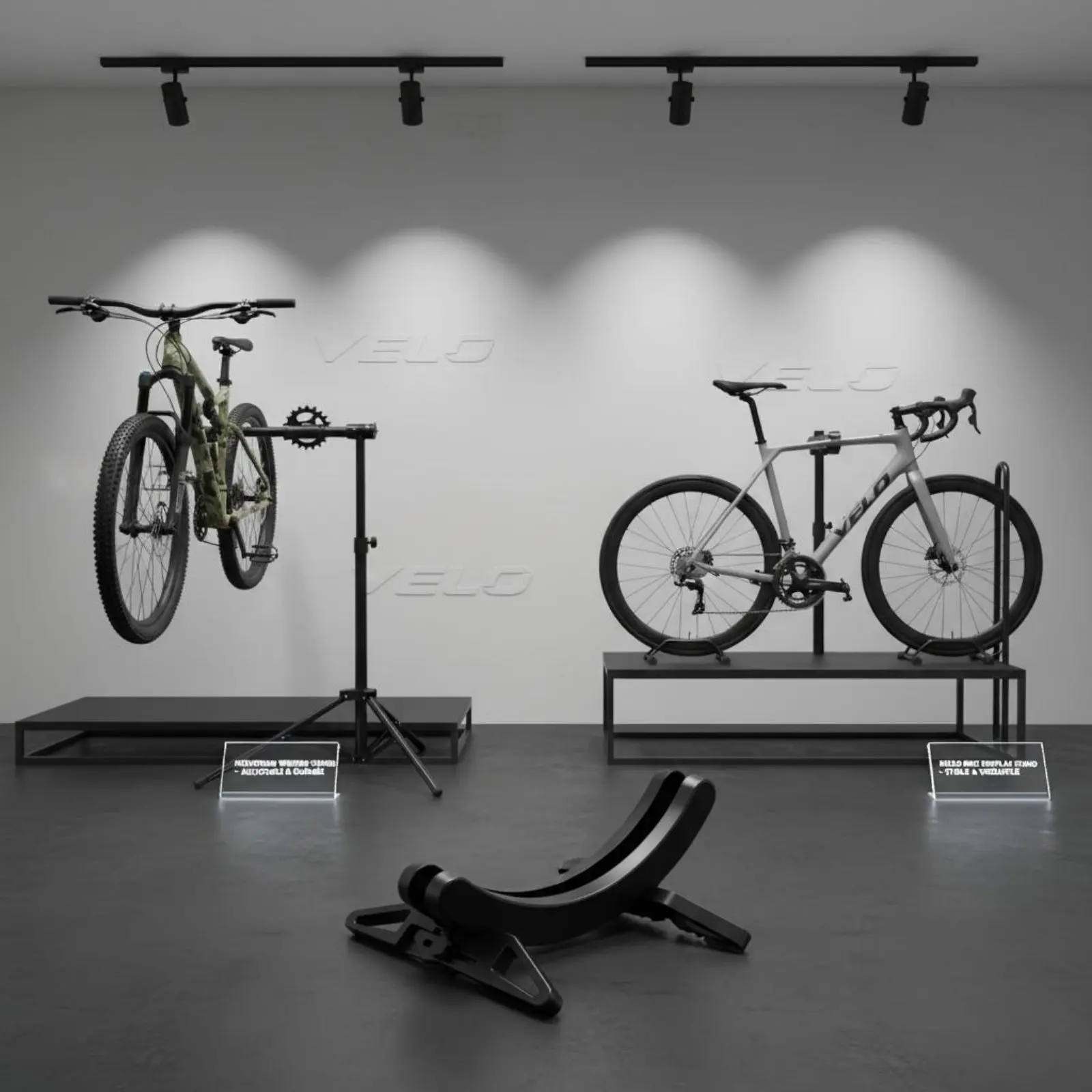 Adjustable Cycle Stand Stable Base Adjustable Bike Stand Easy to Install for Garage, Showroom view 6