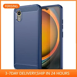 Slim Silicone Case For Samsung Galaxy XCover 7 Carbon Fiber Soft TPU Cover for Samsung XCover7 5G SM-G556B/DS 6.6