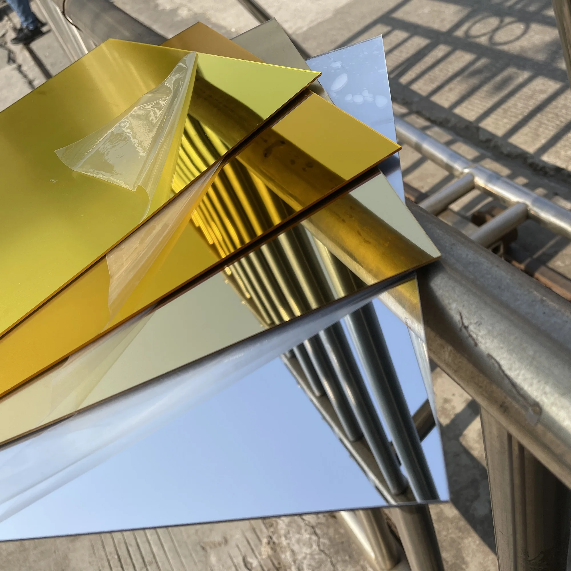 200x200x3 مللي متر Colorufl الاكريليك مرايا الحائط الاستخدام الآمن مربع صفائح عاكسة للفندق ديكور المنزل لتقوم بها بنفسك المشاريع الحرفية ، صندوق عرض #4